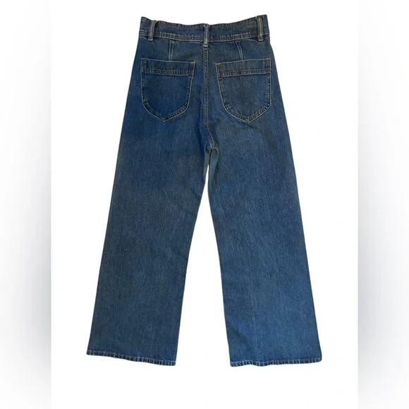 Reformation Thea High Rise Wide Leg Pants Jeans Dark Wash Size 27 Perfect! - Picture 3 of 7